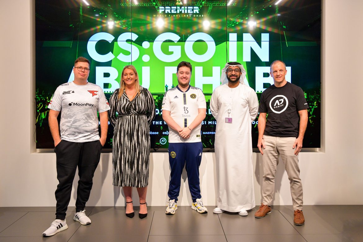 From Left – Karrigan, Charlotte Kenny, Zywoo, Sultan Al Riyami and James Hartt