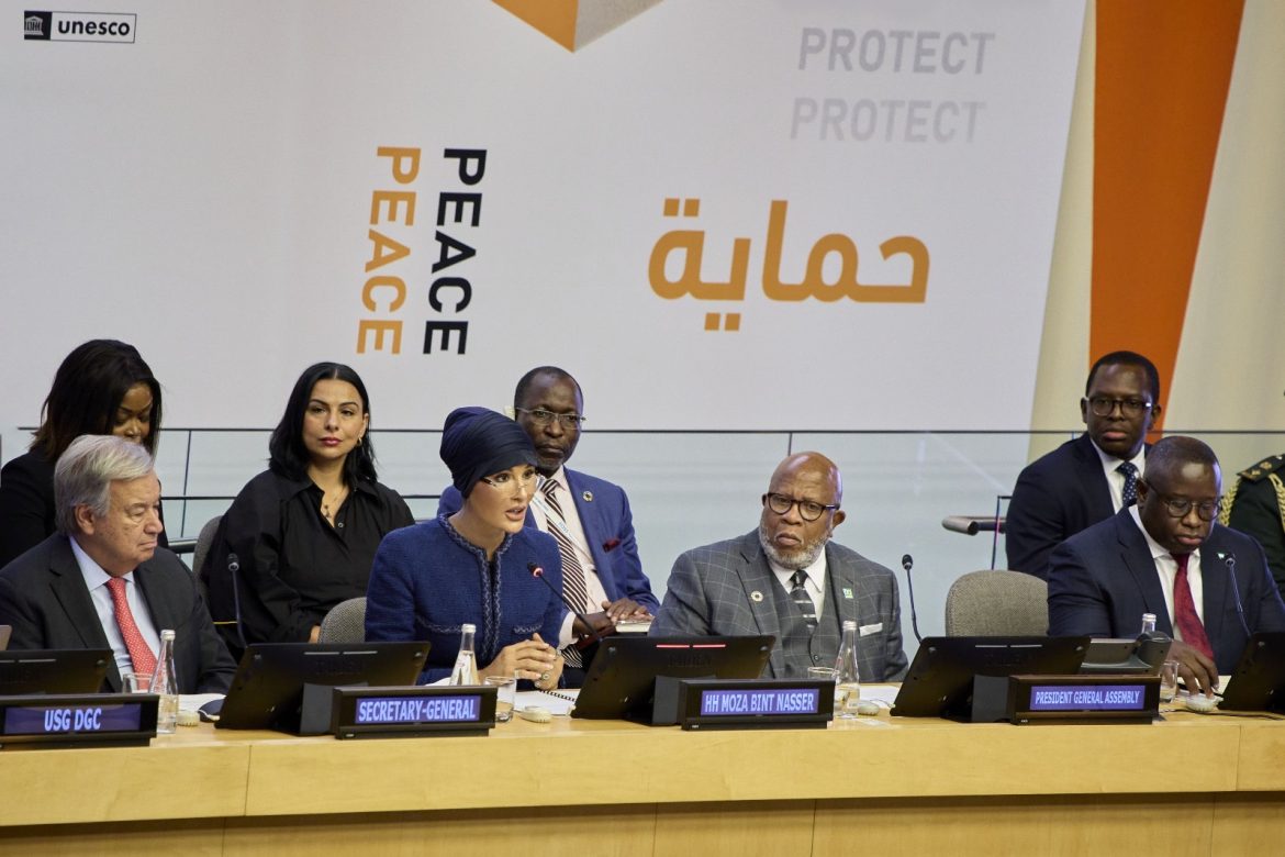 HH Sheikha Moza Bint Nasser at the UN HQ sept 13