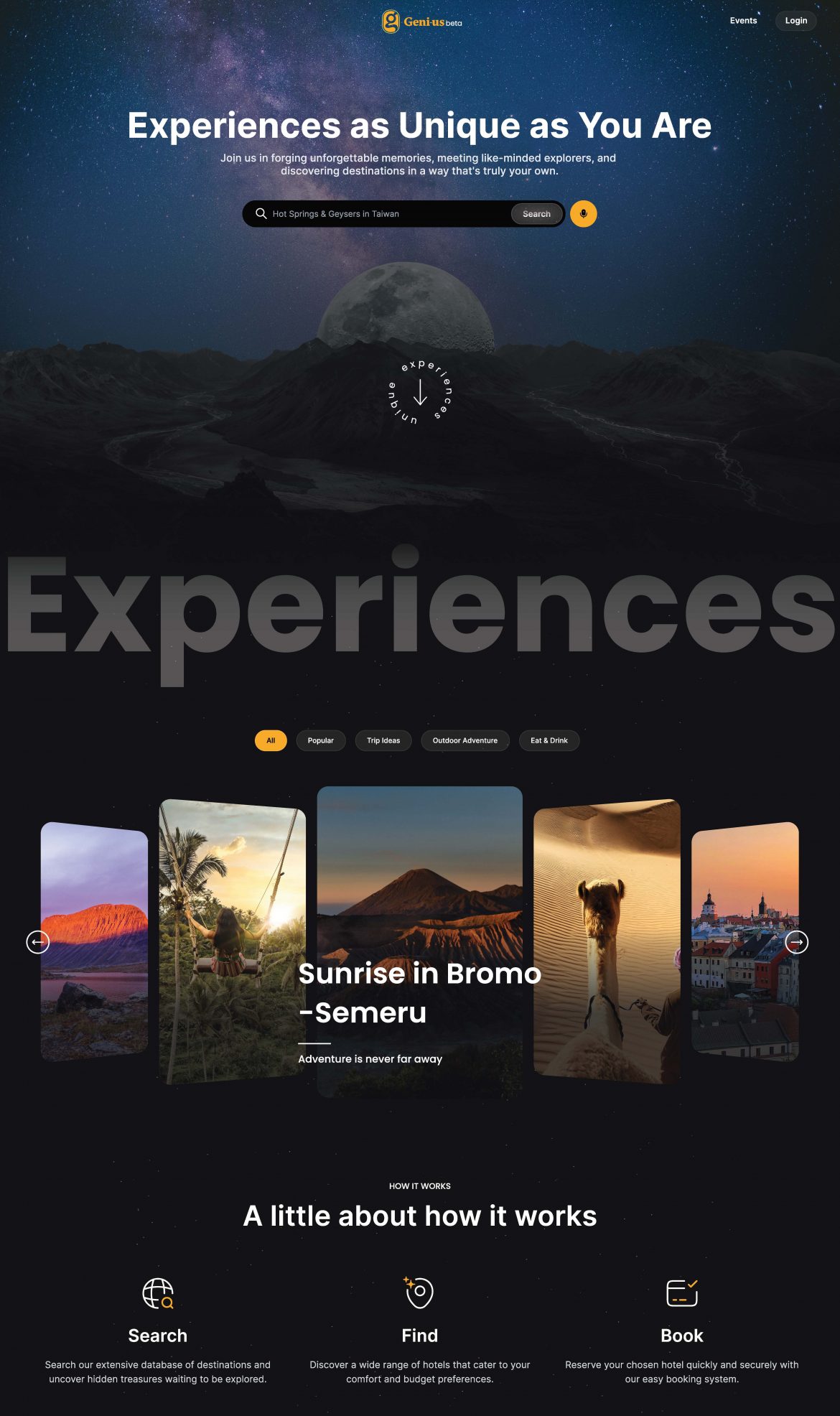 Geni-us – Landing page